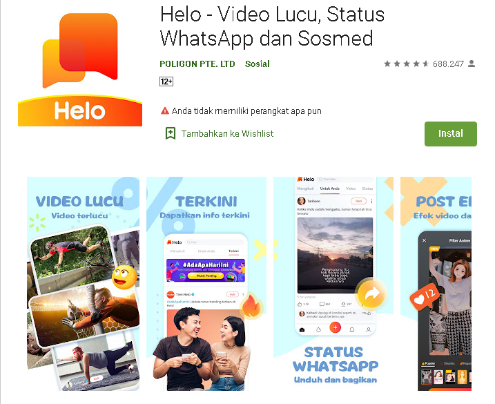 Download dan Install Aplikasi Penghasil Uang Helo