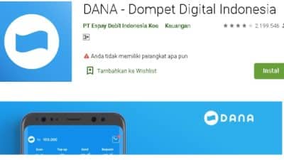 Download e-Wallet Dana Aplikasi  Transaksi Marketplace dan Transfer Antar Bank